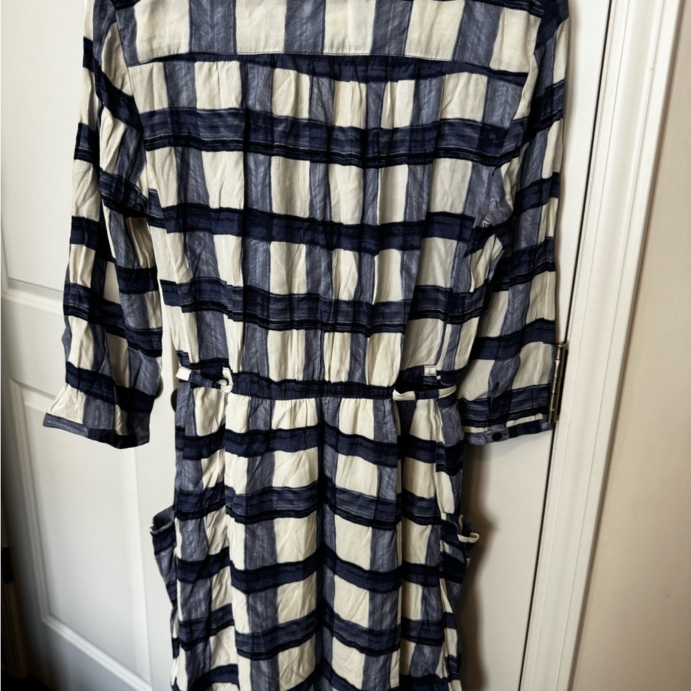 Maeve Navy and White Plaid Tie-Waist Dress - Picture 5 of 5